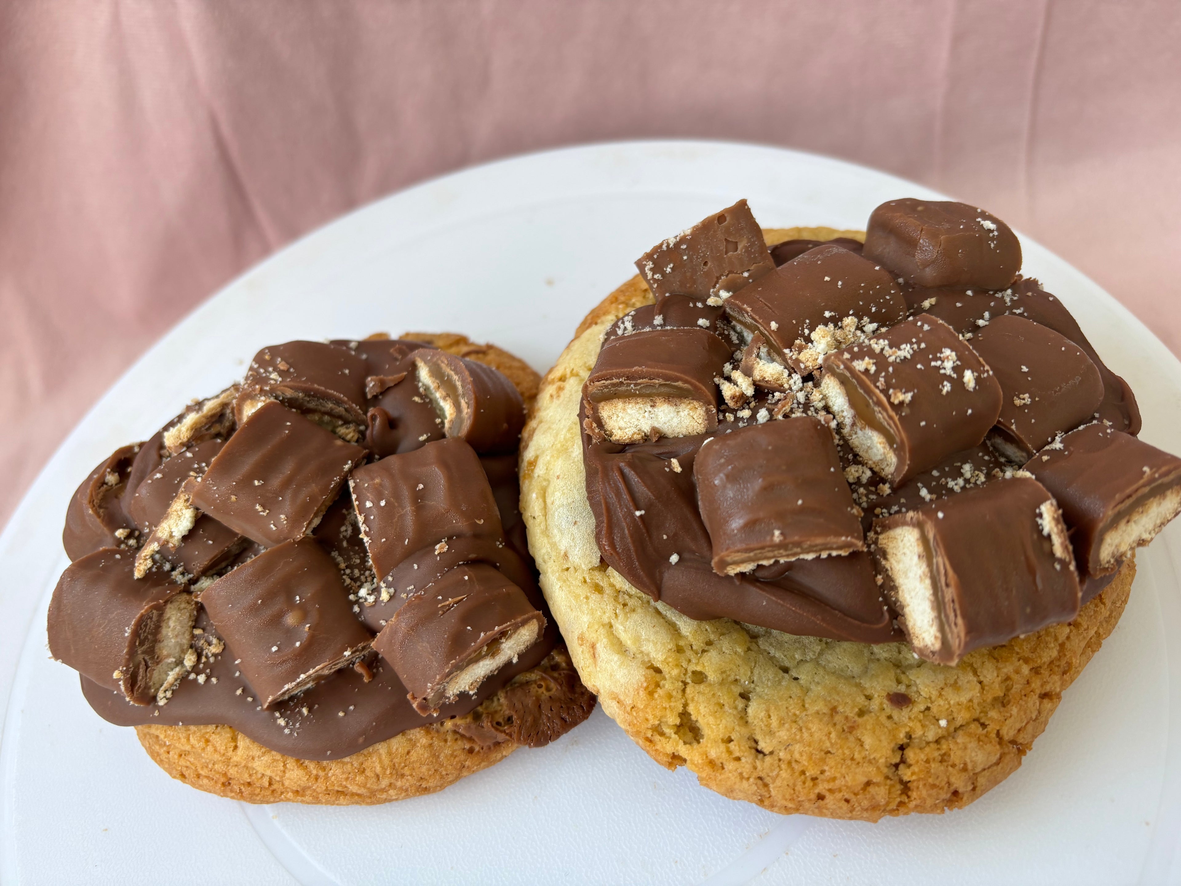 Twix Stuffed Cookie