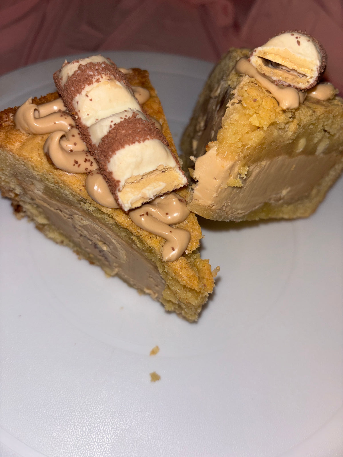 White Kinder Cookie Pie