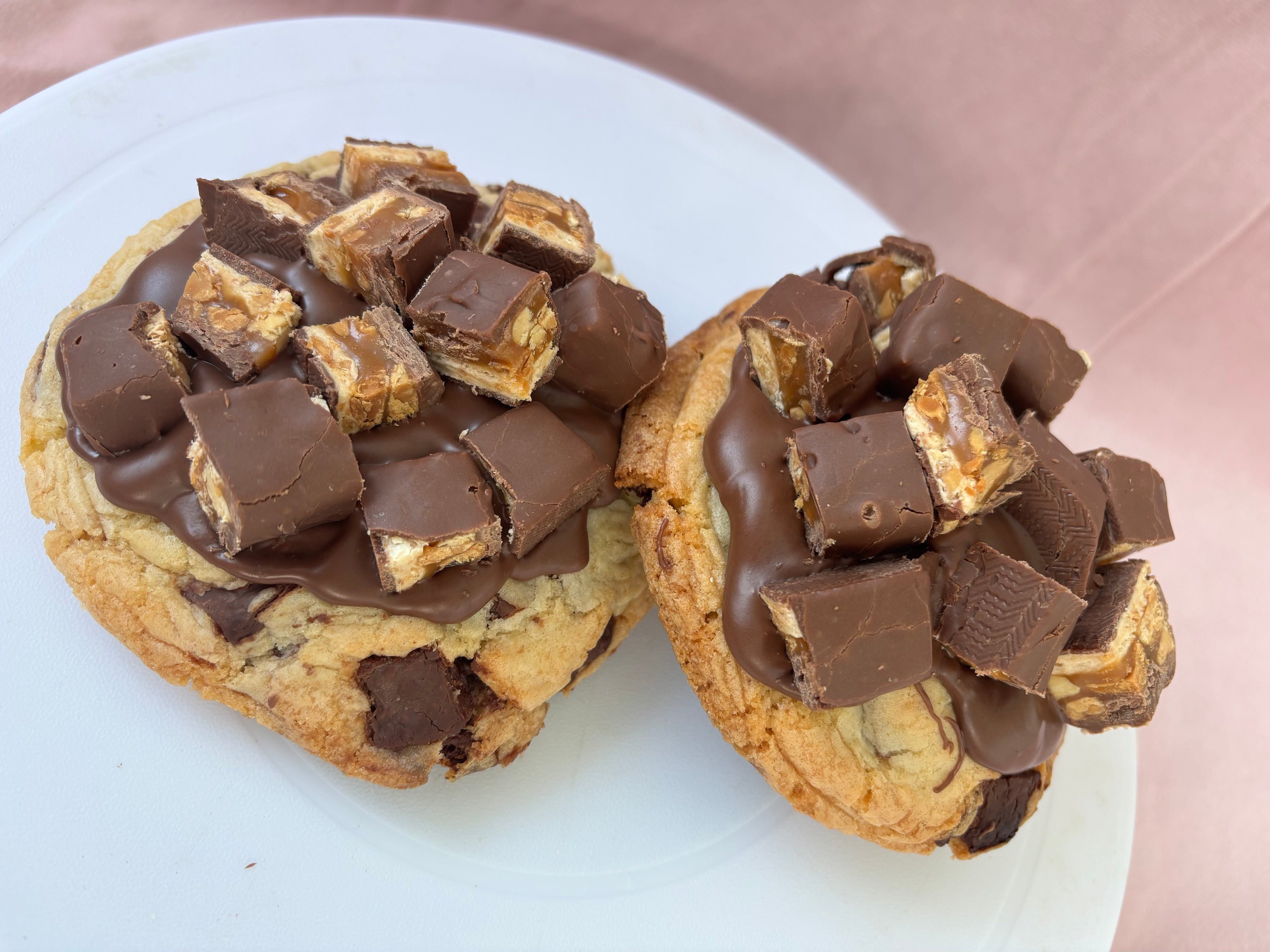 Snickers Stuffed Cookie