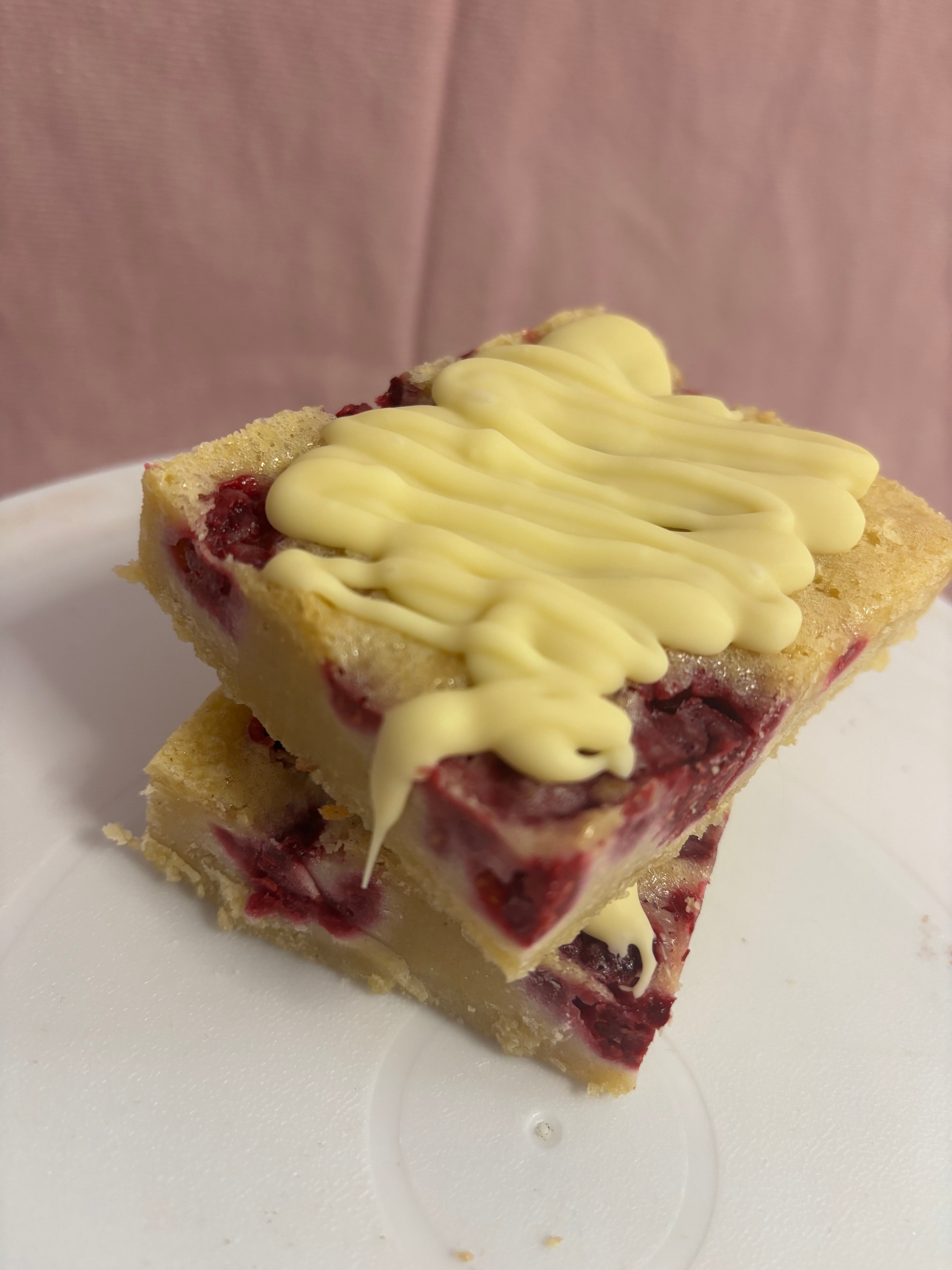 White Chocolate & Raspberry Blondie