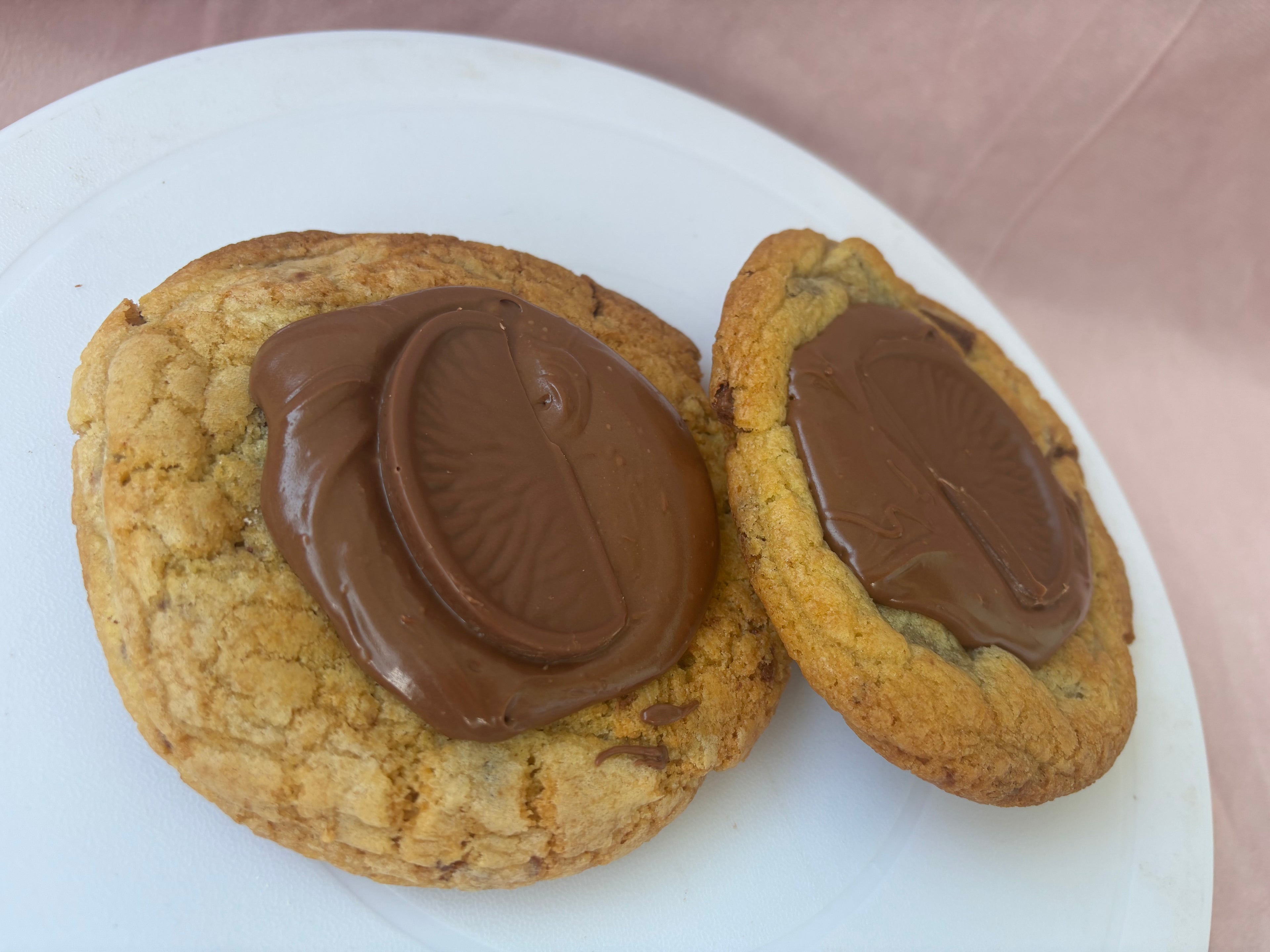 Chocolate Orange Lava Stuffed Cookie