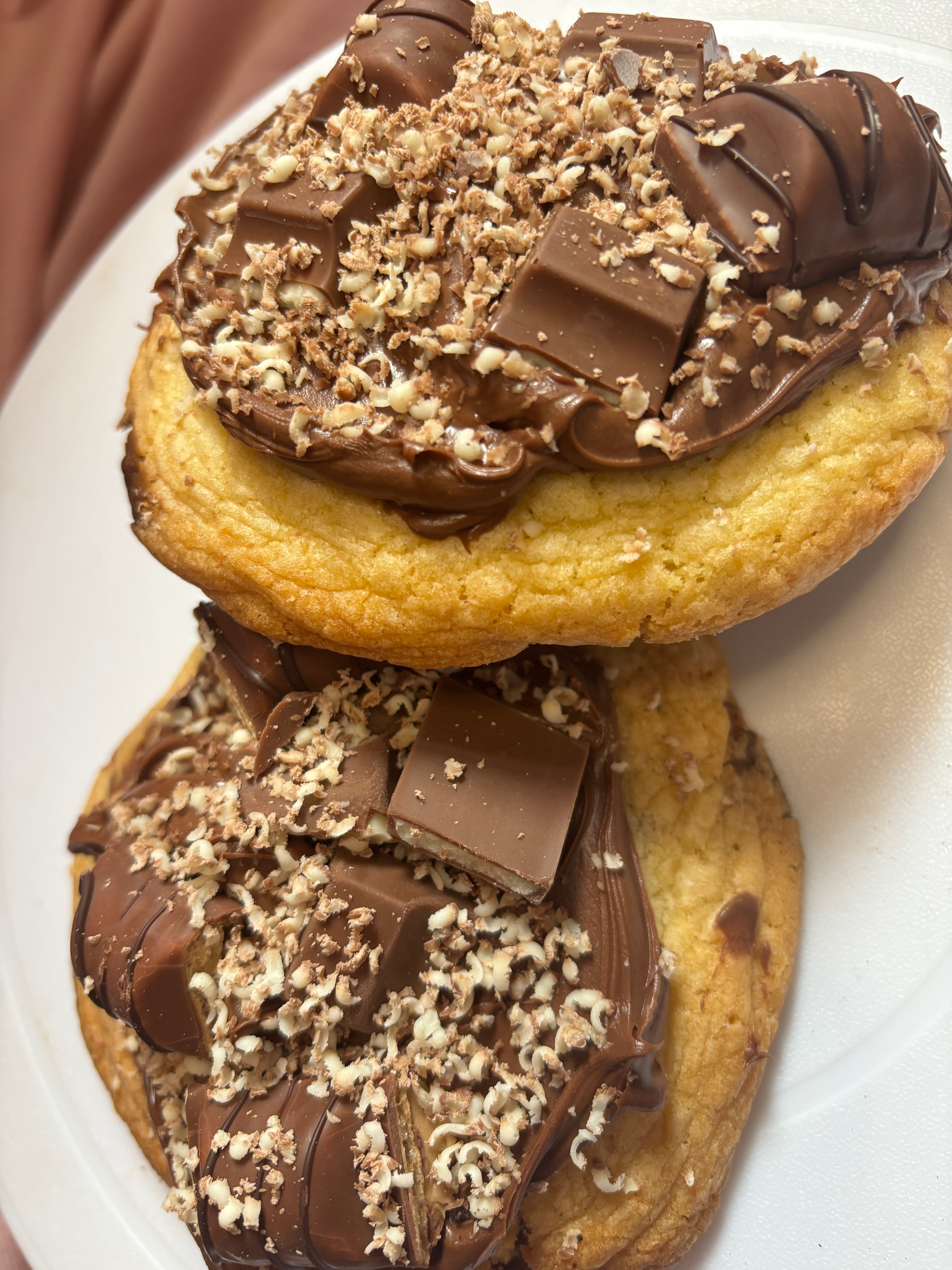 Milk Kinder Stuffed Cookie