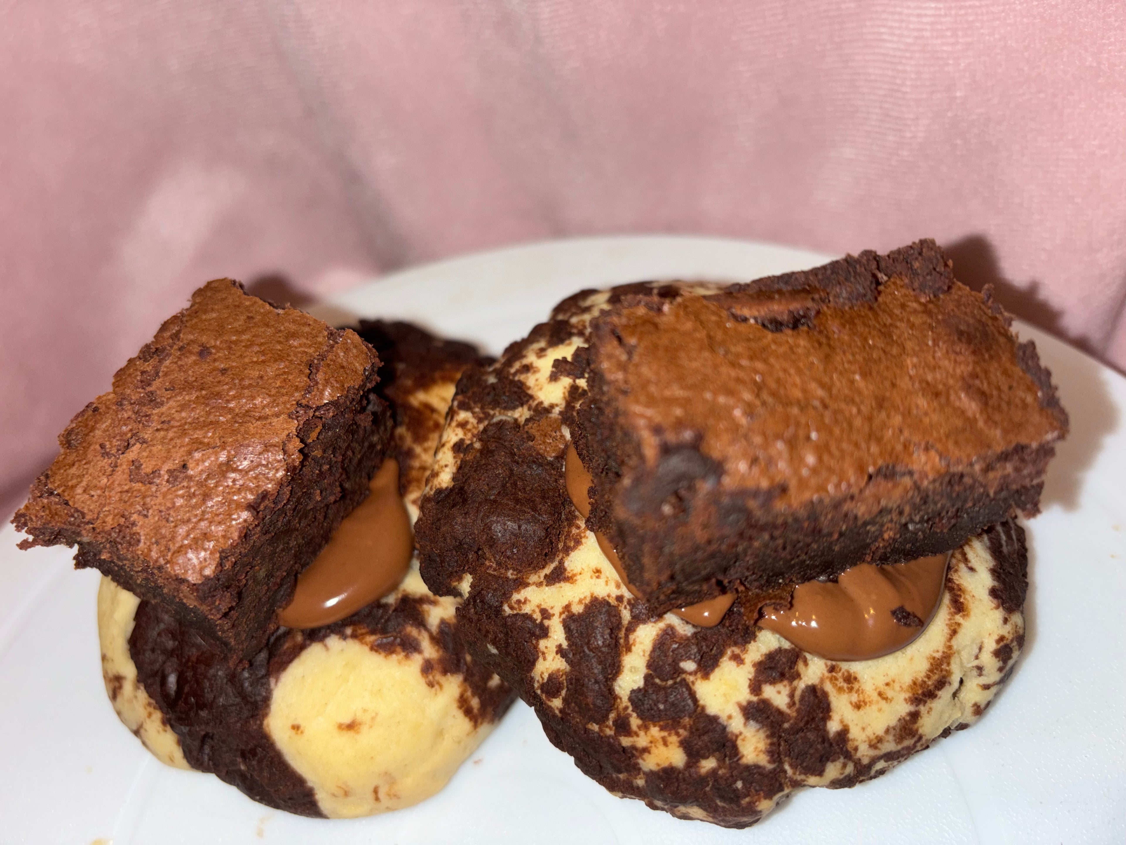 Chocolate Brownie Stuffed Cookie